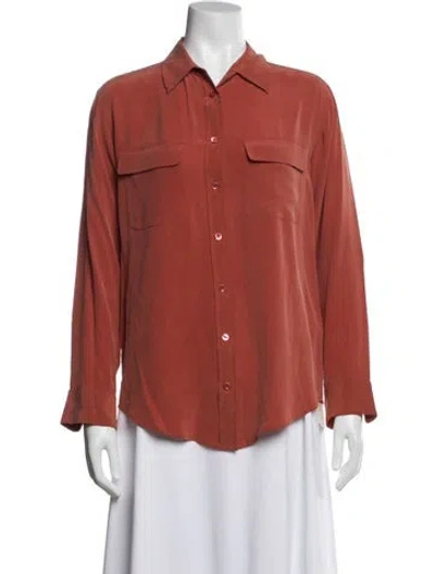 Pre-owned Equipment Silk Jacket In Red