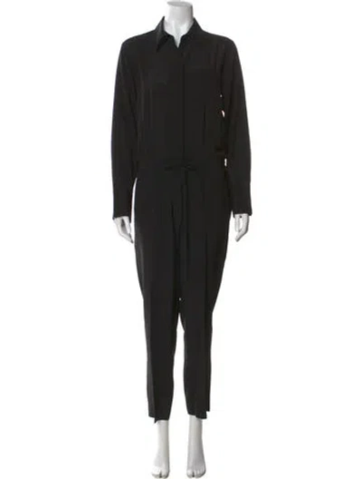 Pre-owned Equipment Silk Jumpsuit In Black