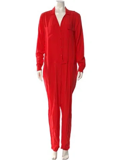 Pre-owned Equipment Silk Jumpsuit In Multi