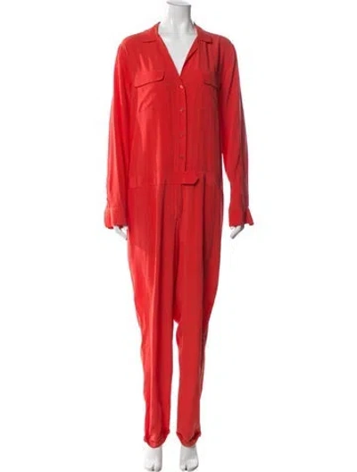 Pre-owned Equipment Silk Jumpsuit In Multi