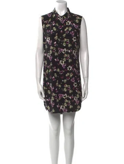 Pre-owned Equipment Silk Knee-length Dress In Black