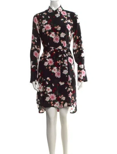 Pre-owned Equipment Silk Knee-length Dress In Black