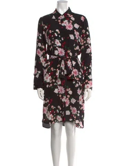 Pre-owned Equipment Silk Knee-length Dress In Black