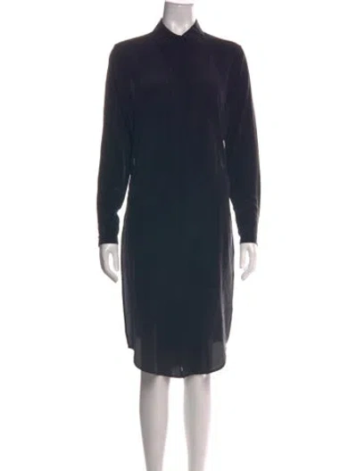 Pre-owned Equipment Silk Knee-length Dress In Blue