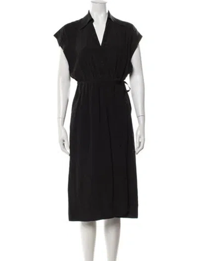 Pre-owned Equipment Silk Knee-length Dress In Blue