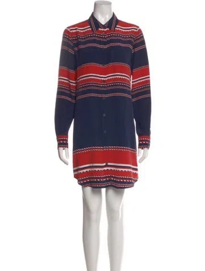 Pre-owned Equipment Silk Knee-length Dress In Multi