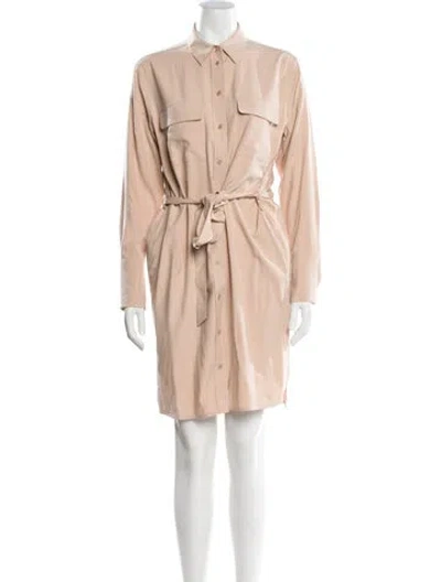 Pre-owned Equipment Silk Knee-length Dress In Neutral