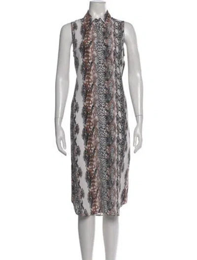 Pre-owned Equipment Silk Knee-length Dress In Neutral