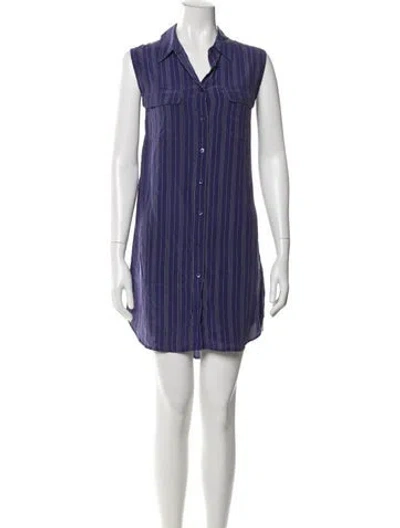 Pre-owned Equipment Silk Knee-length Dress In Purple