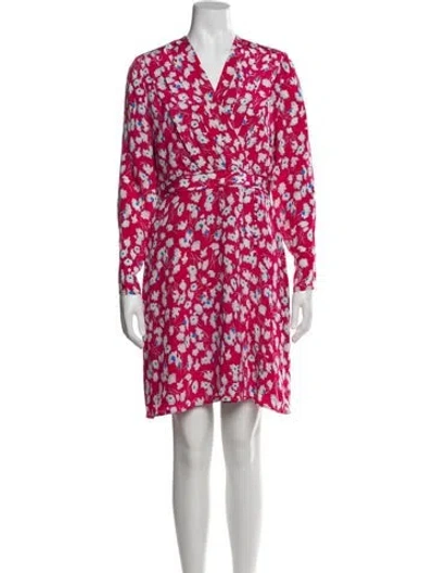 Pre-owned Equipment Silk Knee-length Dress In Red