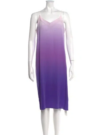 Pre-owned Equipment Silk Knee-length Dress W/ Tags In Purple