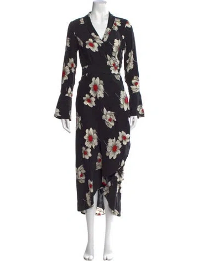 Pre-owned Equipment Silk Long Dress In Black