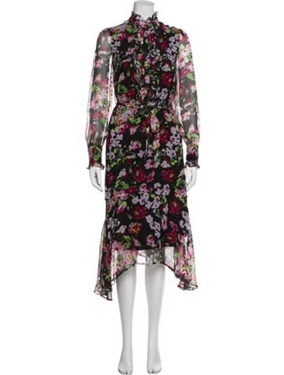 Pre-owned Equipment Silk Long Dress In Black