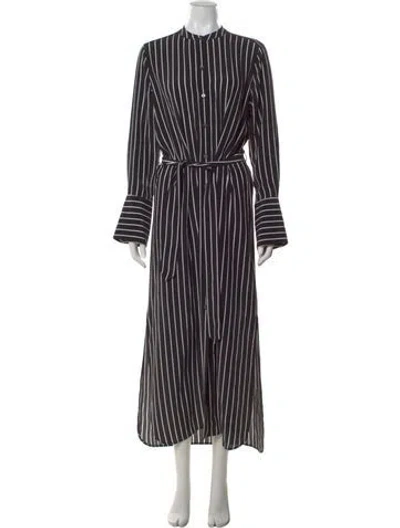 Pre-owned Equipment Silk Long Dress In Black
