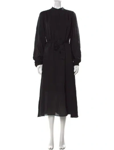 Pre-owned Equipment Silk Long Dress In Black