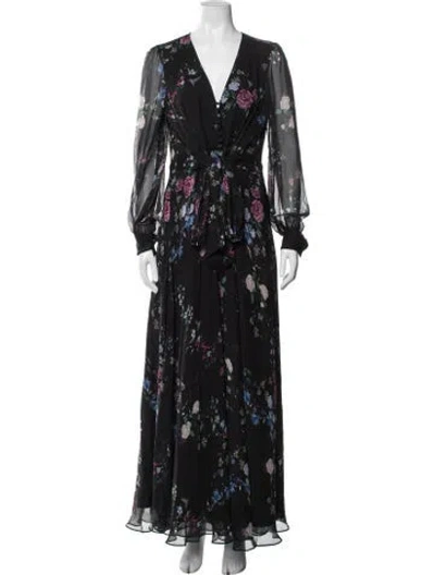 Pre-owned Equipment Silk Long Dress In Black