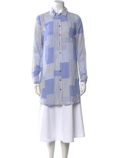 Pre-owned Equipment Silk Long Dress In Blue