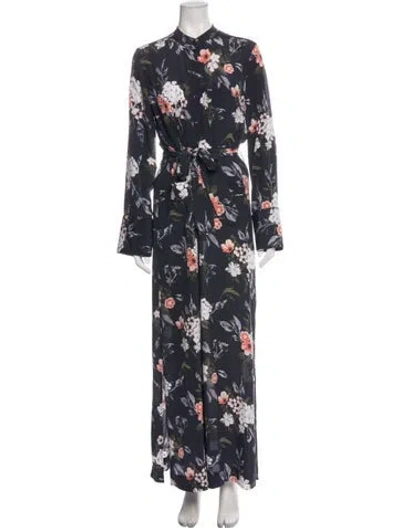 Pre-owned Equipment Silk Long Dress In Blue