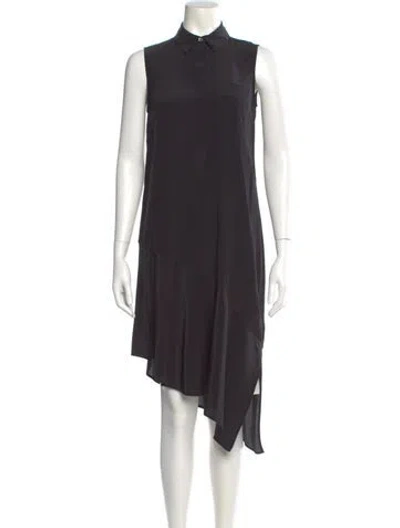 Pre-owned Equipment Silk Long Dress In Gray