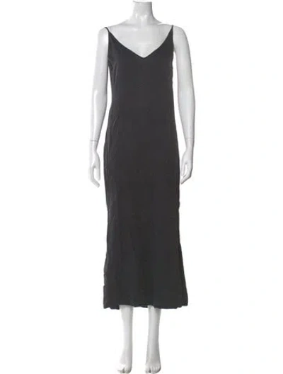 Pre-owned Equipment Silk Long Dress In Gray
