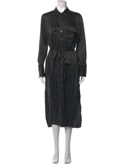 Pre-owned Equipment Silk Long Dress In Grey
