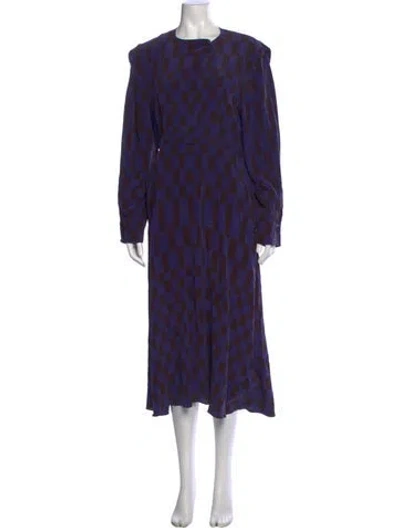 Pre-owned Equipment Silk Long Dress In Multi
