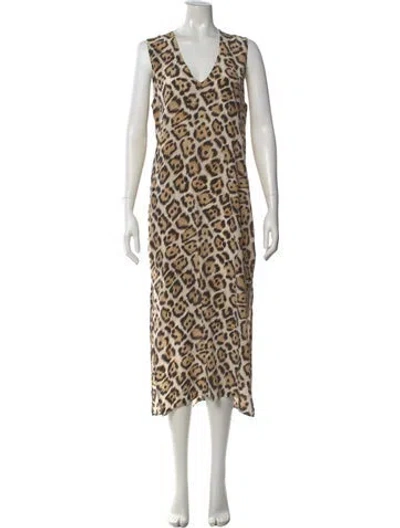 Pre-owned Equipment Silk Long Dress In Neutral