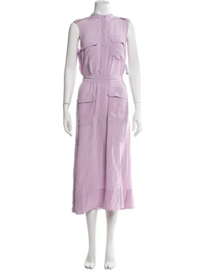 Pre-owned Equipment Silk Long Dress W/ Tags In Purple