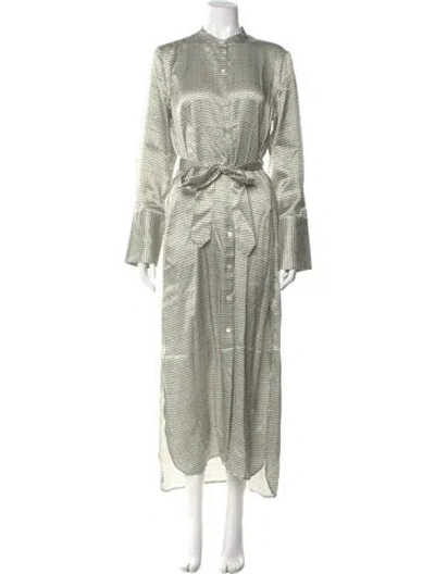 Pre-owned Equipment Silk Long Dress In Yellow