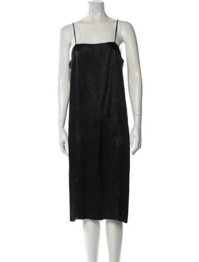 Pre-owned Equipment Silk Midi Length Dress In Black
