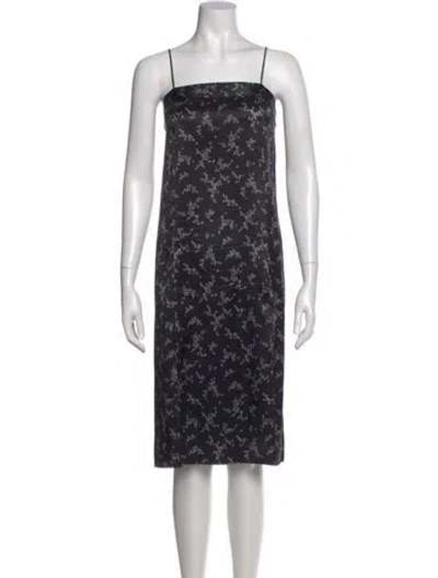 Pre-owned Equipment Silk Midi Length Dress In Black