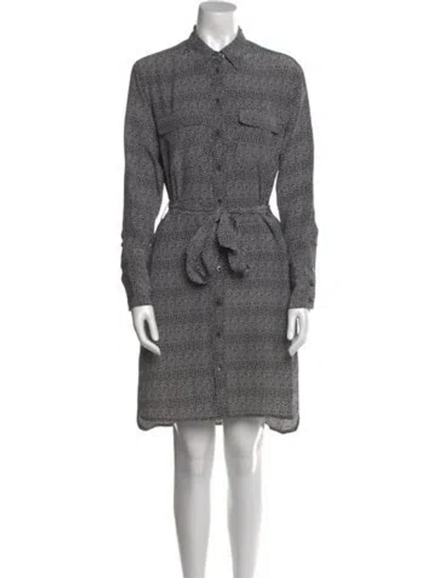 Pre-owned Equipment Silk Midi Length Dress In Black