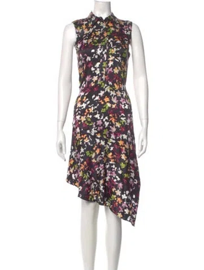 Pre-owned Equipment Silk Midi Length Dress In Black