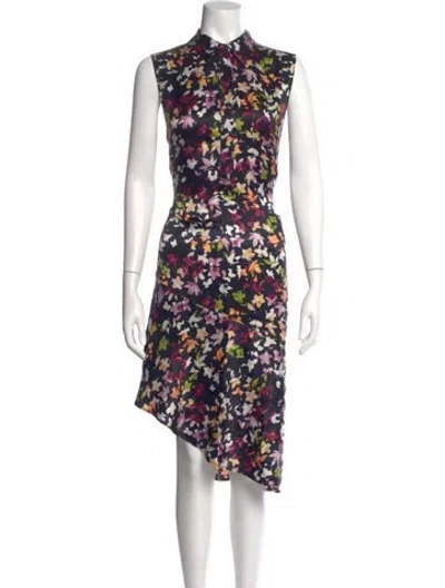 Pre-owned Equipment Silk Midi Length Dress In Black