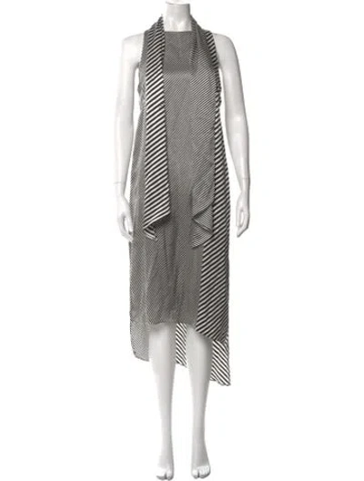 Pre-owned Equipment Silk Midi Length Dress In Black