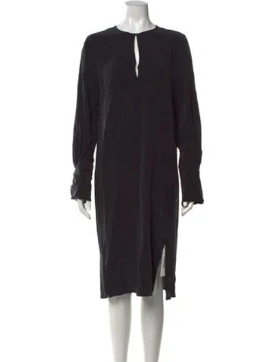 Pre-owned Equipment Silk Midi Length Dress In Black