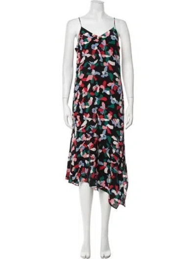 Pre-owned Equipment Silk Midi Length Dress In Black