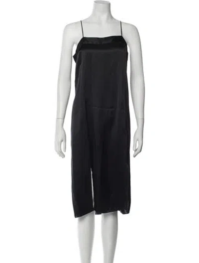 Pre-owned Equipment Silk Midi Length Dress In Black