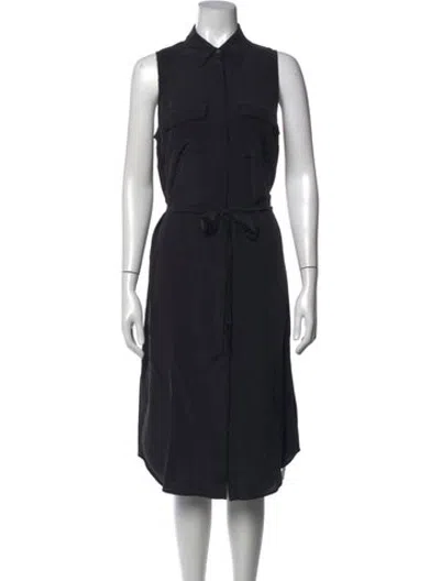 Pre-owned Equipment Silk Midi Length Dress In Black
