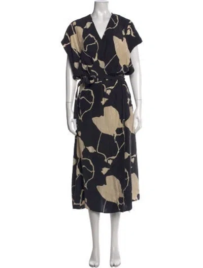 Pre-owned Equipment Silk Midi Length Dress In Blue