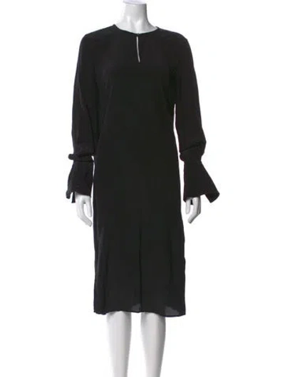 Pre-owned Equipment Silk Midi Length Dress In Blue