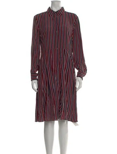 Pre-owned Equipment Silk Midi Length Dress In Multi