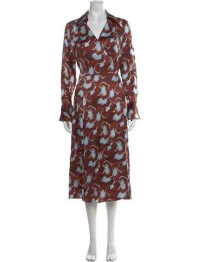 Pre-owned Equipment Silk Midi Length Dress In Multi