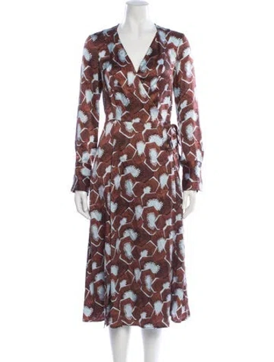 Pre-owned Equipment Silk Midi Length Dress In Multi