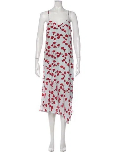 Pre-owned Equipment Silk Midi Length Dress In Multi