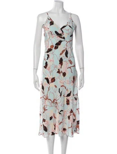 Pre-owned Equipment Silk Midi Length Dress In Multicolor