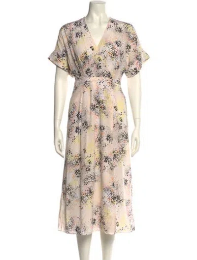 Pre-owned Equipment Silk Midi Length Dress In Neutral