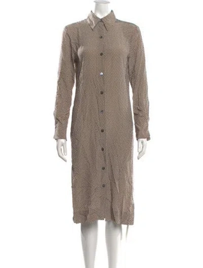 Pre-owned Equipment Silk Midi Length Dress In Neutrals