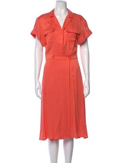 Pre-owned Equipment Silk Midi Length Dress In Pink
