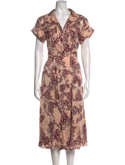 Pre-owned Equipment Silk Midi Length Dress In Pink